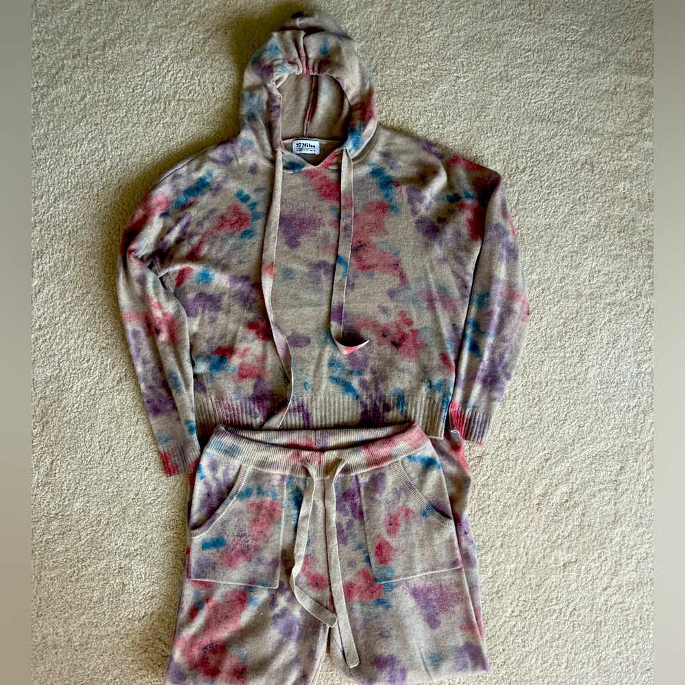 27 Miles Malibu Cashmere Tie Dye Set | Hoodie + Joggers